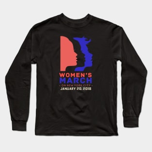 women's march new york city Long Sleeve T-Shirt